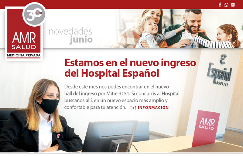 Estamos en el nuevo ingreso del Hospital Español
