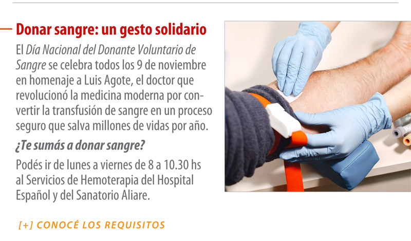 Donar sangre: un gesto solidario.