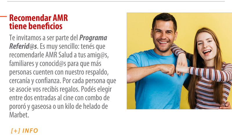 Recomendar AMR tiene sus beneficios.