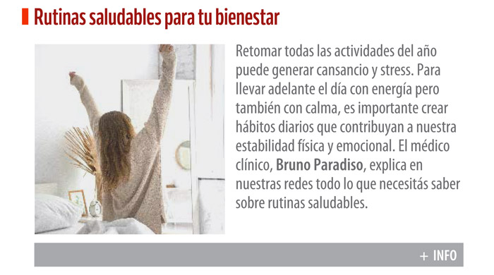 Rutinas saludables para tu bienestar.