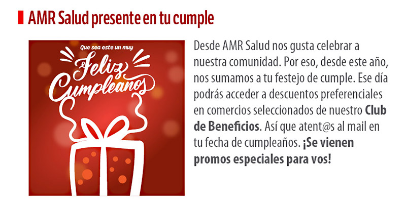 AMR Salud presente en tu cumple