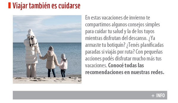 Viajar también es cuidarse.