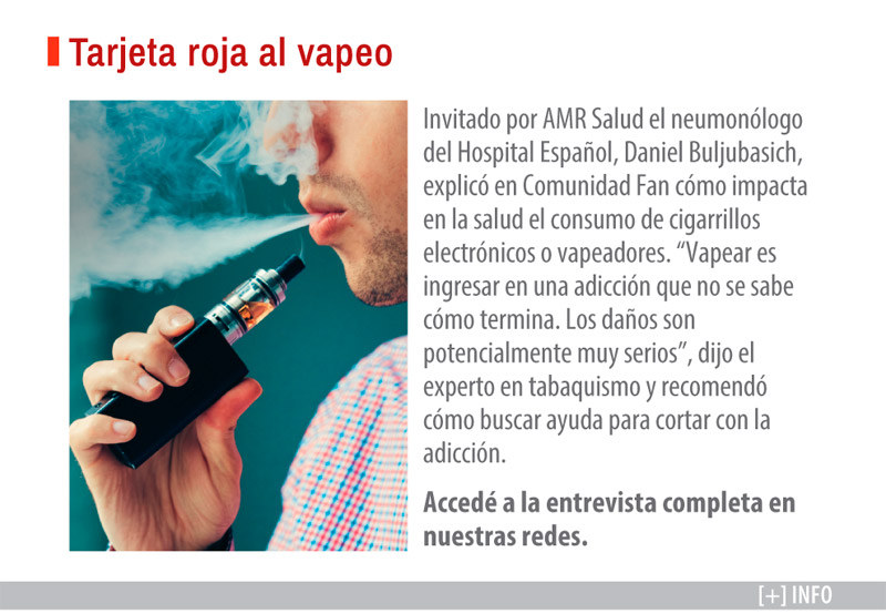Tarjeta roja al vapeo